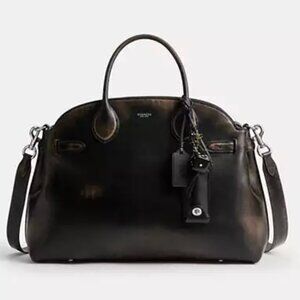 LIMITED EDITION Coach Soft Empire Carryall 28 in Loved Leather Black